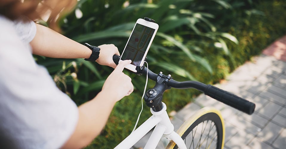 HLOMOM Handyhalterung Fahrrad, Universal Abnehmbare Motorrad Fahrrad  Anti-Shake Handy Fahrradhalterung Mit 360° Drehen für 4,7-7,5 Zoll  Smartphone